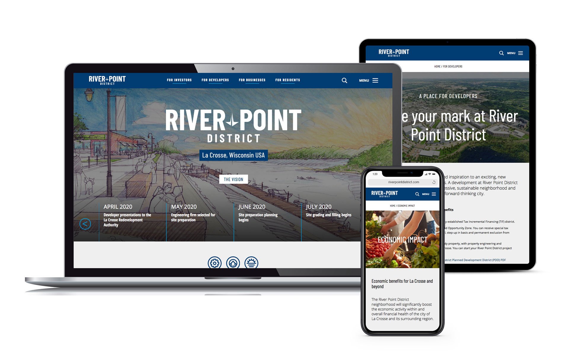 River Point District WordPress website
