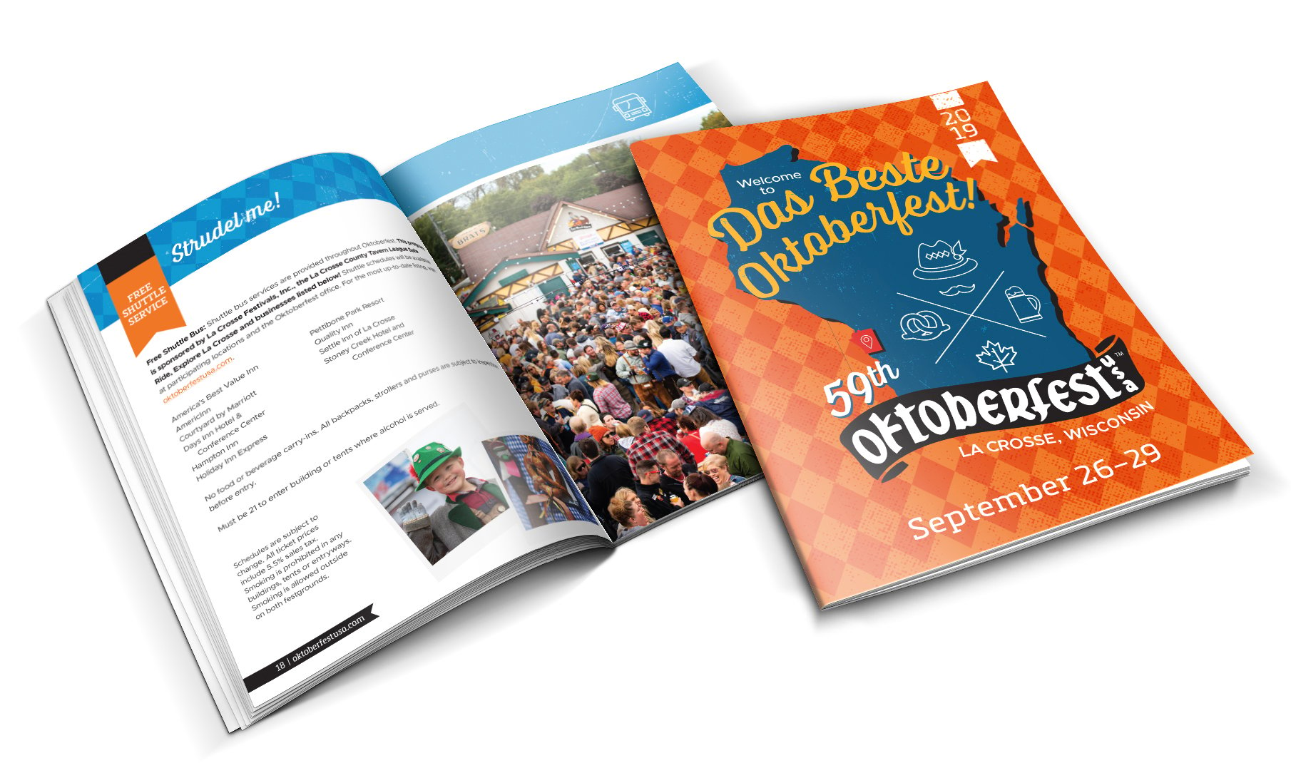 Full-color Oktoberfest USA comprehensive annual event brochure created by Vendi Advertising