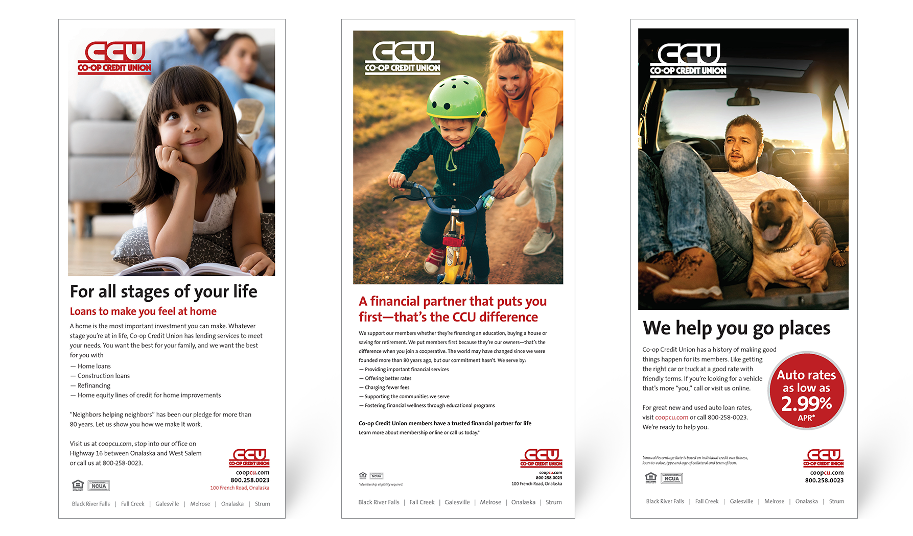 Co-op Credit Union print ads