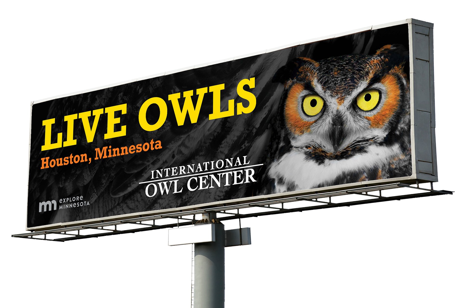 International Owl Center outdoor board