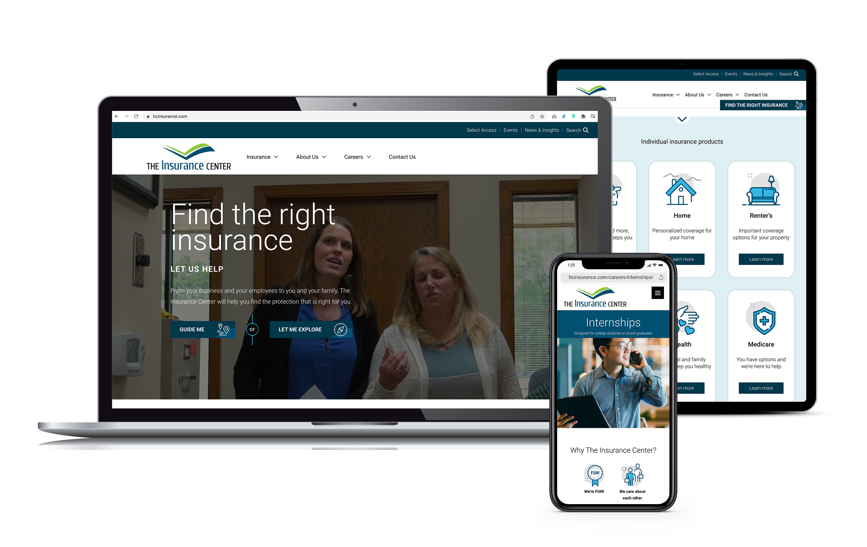 The Insurance Center website