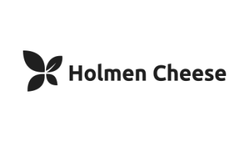 Holmen Cheese black-and-white logo created by Vendi Advertising