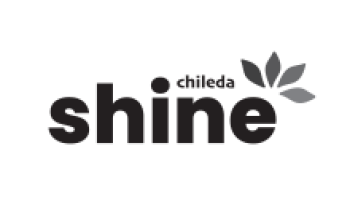 Chileda shine logo in black and white
