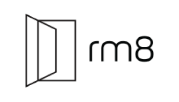 rm8 innovation lab logo in black and white