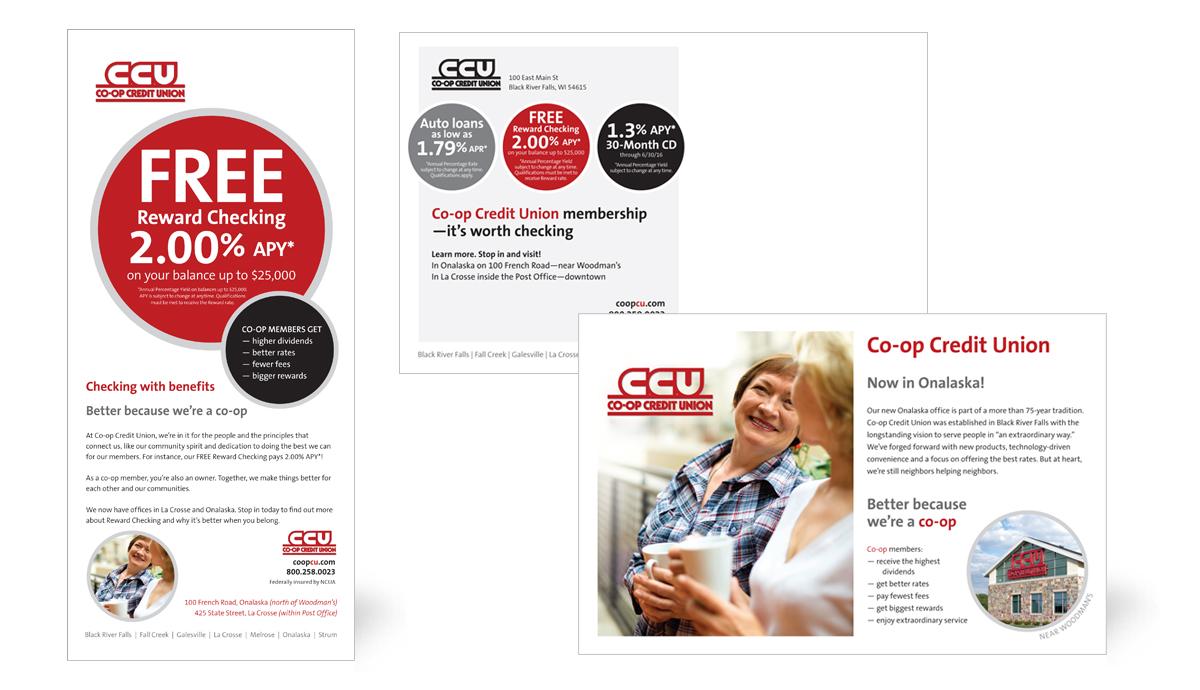 Co-op Credit Union print advertising