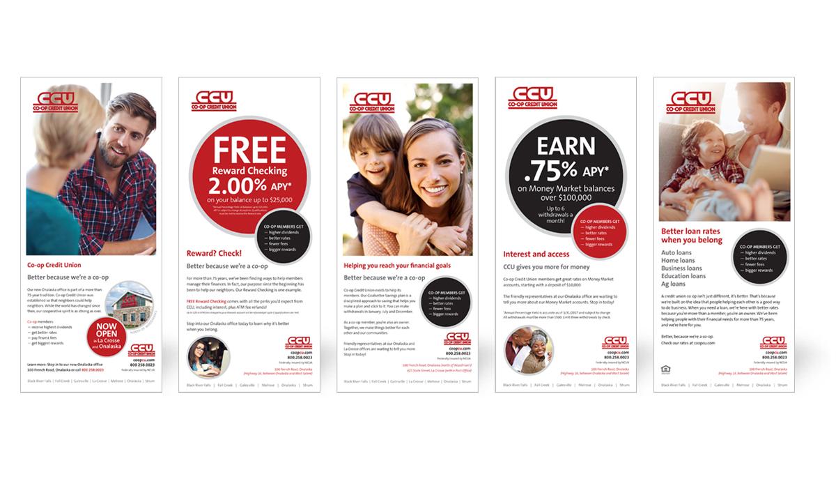 Co-op Credit Union print advertising