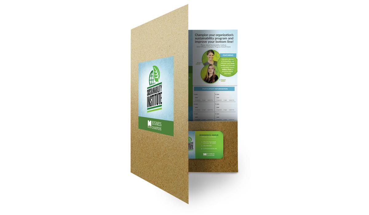 Sustainability Institute pocket folder and brochure