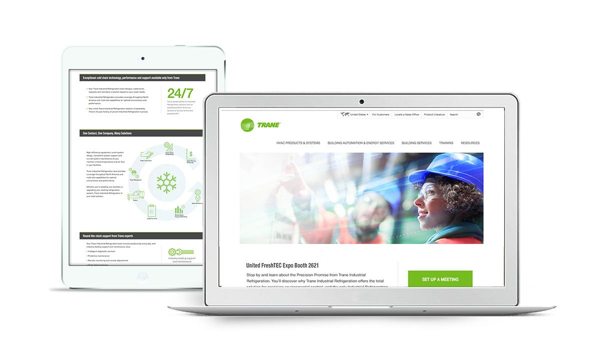 Industrial refrigeration landing page