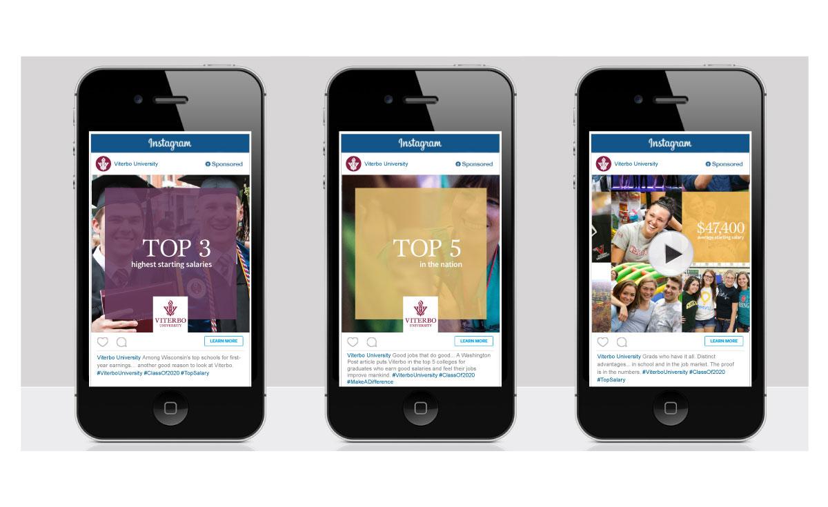 Viterbo University Instagram digital advertising