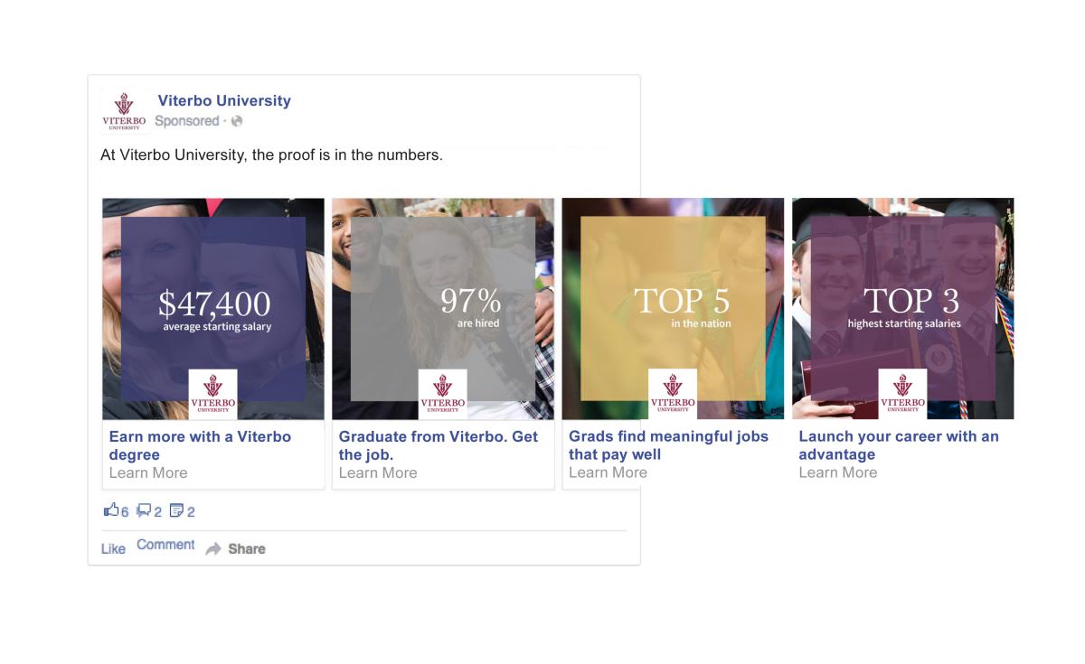 Viterbo University Facebook digital advertising