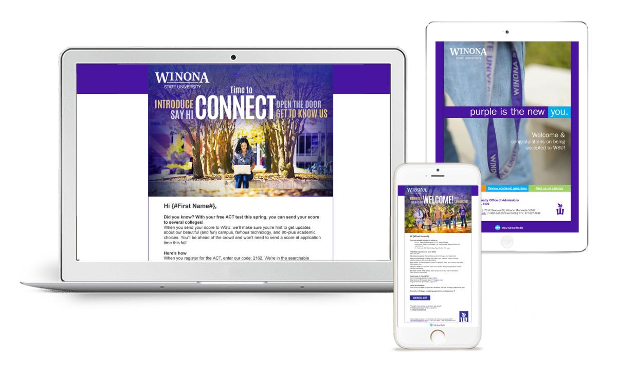Winona State University email campaign