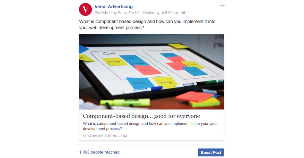 Vendi Advertising Facebook post